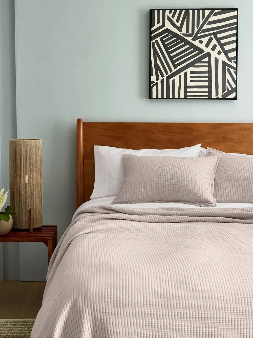 NWOT Quince Cotton Ribbed Coverlet Set